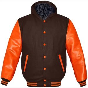 Veste de baseball couleur et design personnalisé pour hommes en gros veste universitaire Letterman avec capuche pour hommes - Product Image 3