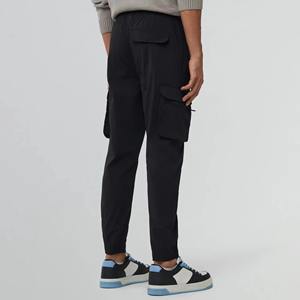 Pantalon chino slim pour homme en coton stretch avec braguette zippée et poches inclinées pour bureau pantalon pour homme lavé - Product Image 4