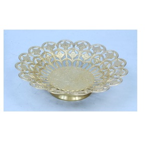 Atractivo Tazón de Metal Decorativo Hecho a Mano para Servir Dulces, con Acabado Plateado, Tazón para Servir Chocolate - Product Image 1