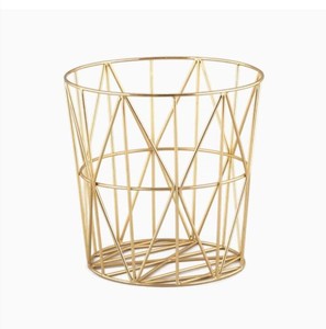 Escurridor de Metal sólido, cesta de almacenamiento para frutas, escurridor de verduras con acabado dorado, cesta de almacenamiento para frutas, Cubo de alambre de hierro para flores - Product Image 5