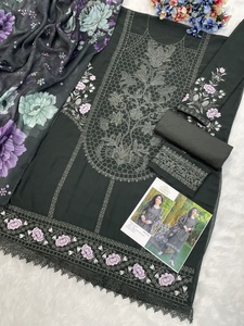 Bonne Qualité Faux Georgtte Avec Broderie Salwar Costume Femme Mode Fabricant Et Fournisseur De L'Inde - Product Image 3