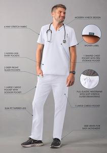 Uniformes de gommage médicaux femmes gommage infirmière uniforme haut pour hôpital OEM Service gommage infirmière - Product Image 3
