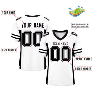 Venta al por mayor de fábrica Logotipo personalizado Número Nombre Camiseta del equipo de fútbol Diseño libre Ropa deportiva Camiseta de fútbol americano profesional - Product Image 4