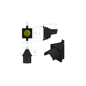 200 mm Power <b>LED</b> <b>Single</b> Signal Transmitter Traffic <b>Light</b> Made in Turkey - Product Image 4