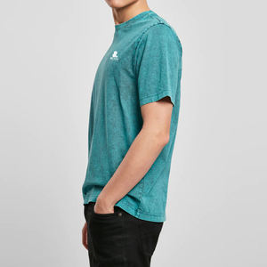 เสื้อยืดผู้ชายสไตล์วินเทจ ผ้าคอตตอน 100% ซักย้อมสีแบบแอซิดวอช ทรงโอเวอร์ไซส์ ลุคดิสเทรส รุ่นใหม่ล่าสุด - Product Image 3