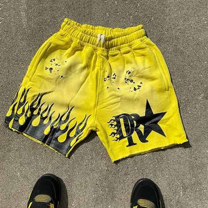 กางเกงขาสั้นสำหรับผู้ชายกางเกงขาสั้นผ้าฝ้ายฟอกลายซีดลำลองสำหรับผู้ชาย - Product Image 5