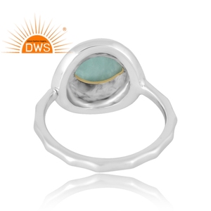 Best Design Sterling Silver Natural Amazonite Gemstone <b>Ring</b> Custom Jewelry For Women Gift For Her - Product Image 2