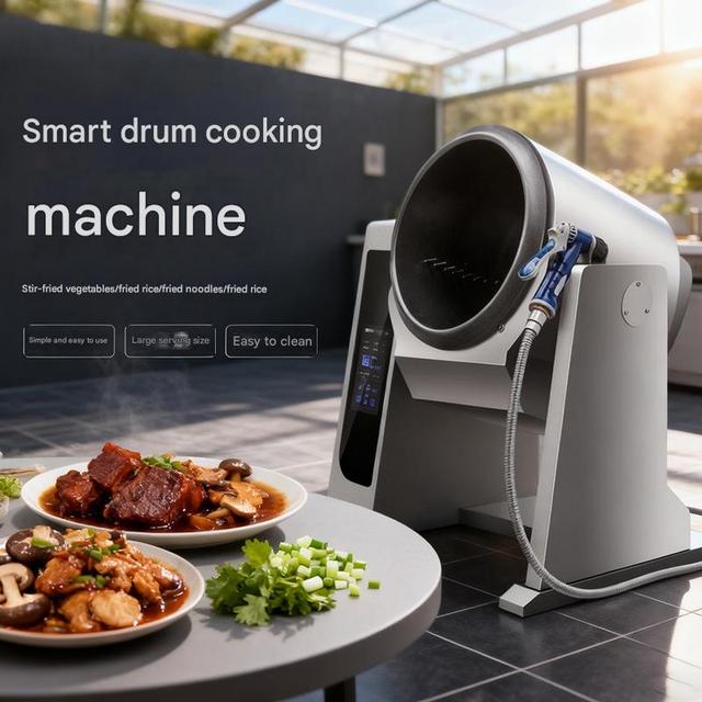 Automatic Cooking Robot With Built in Recipe Storage and Touch Screen Control