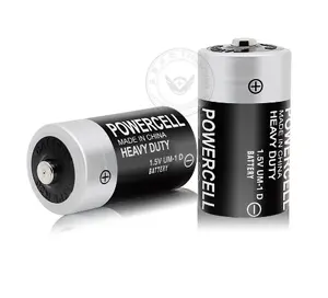 Factory Wholesale 1.5v size D ultra Alkaline Battery LR20 Black and white housing