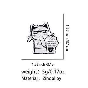 ¿Qué pasarí<span class=keywords><strong>a</strong></span> <span class=keywords><strong>si</strong></span> <span class=keywords><strong>todos</strong></span> los demás estuvieran sobrevalorando? Pin esmaltado de gato lindo, broches, pines de solapa, insignias, accesorios de ropa, regalos de joyerí<span class=keywords><strong>a</strong></span> divertidos - Product Image 2