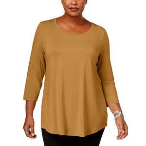 Top da donna con scollo rotondo della collezione JM Gold Plus Size XX-Large - Product Image 1