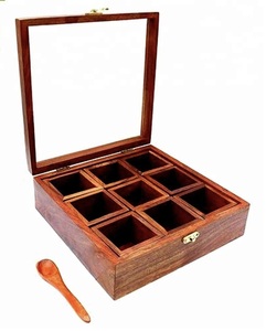 <b>Wooden</b> <b>Heart</b>-Shaped Eco-Friendly Polished Spice Box-Soft Interior <b>for</b> Delicate Items - Product Image 3