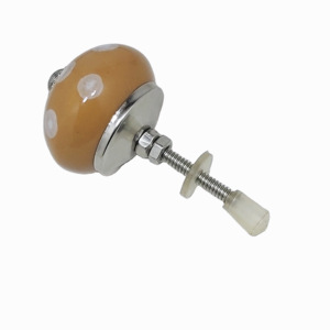 Venta caliente lunares blancos perillas de cerámica naranja cajón Industrial manija del Gabinete tiradores cocina armario tocador dormitorio comedor - Product Image 2