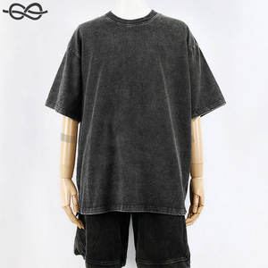 เสื้อยืดผ้าฝ้ายซักแบบเป็นกรดเสื้อยืดสไตล์ย้อนยุคทรงโอเวอร์ไซส์เสื้อยืดสไตล์วินเทจผ่อนคลายอย่างหนัก - Product Image 2