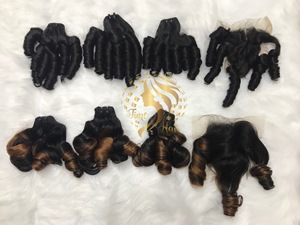 Paquete de la mejor calidad de cabello rizado de Vietnam, precio al por mayor, rizo hinchable, virgen, vietnamita, súper doble dibujado para Fumi - Product Image 6