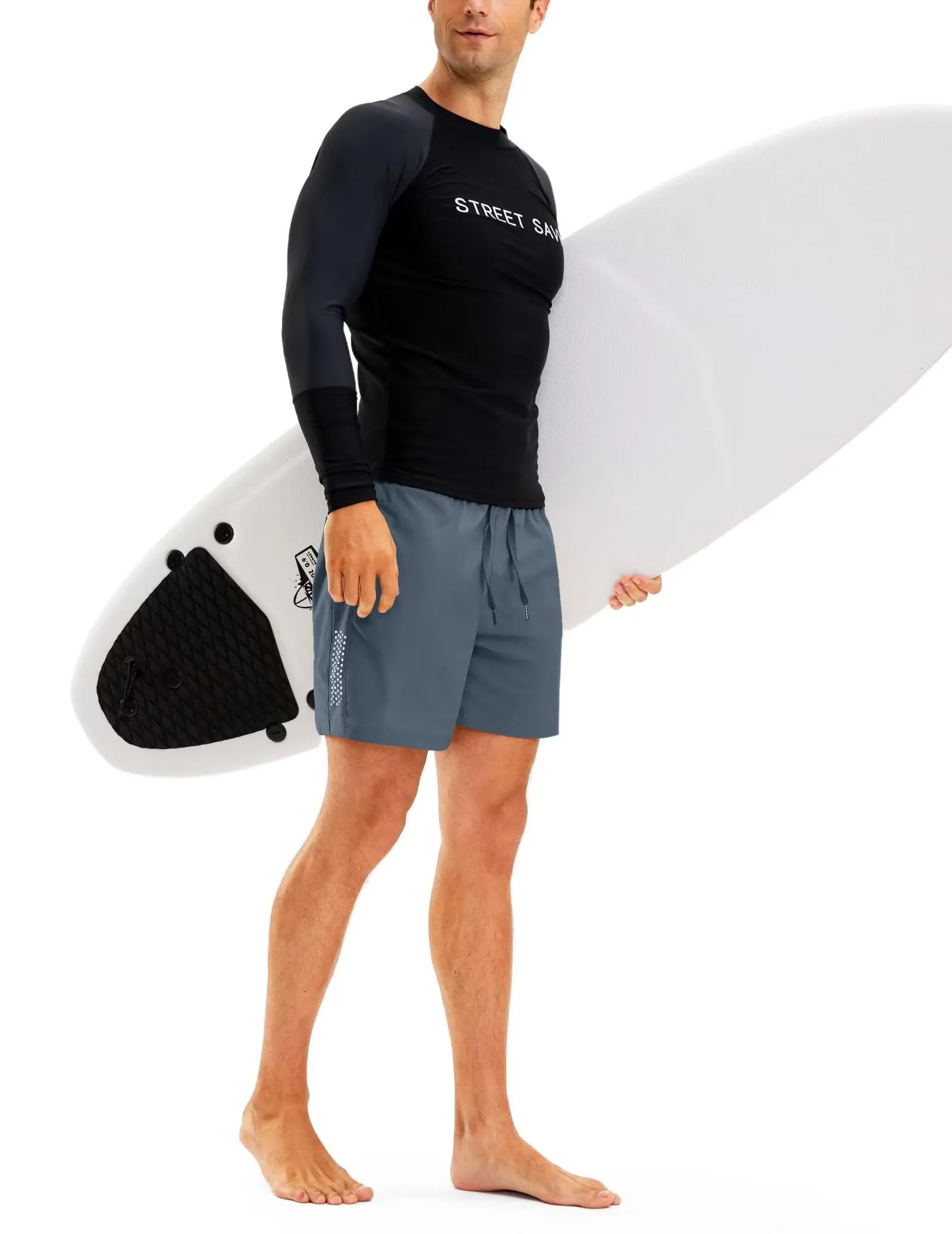 Pantalones cortos de surf para hombre, de alta calidad, con logotipo personalizado, de talla grande, ropa de calle deportiva para hombre, pantalones cortos de surf, material de poliéster y LICRA