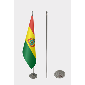 Official Interior Bolivia <b>Flag</b>-Custom Logo Digital Printing 3x5ft Aluminum <b>Pole</b> Nylon or Silk Material - Product Image 2