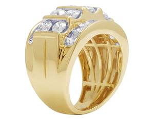 Anillo de Hombre Chapado en Rodio, Plata de Ley 925, Estilo Hip Hop, con Moissanita Redonda, para Boda y Fiesta - Product Image 4