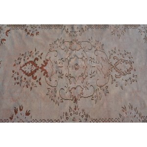 Tapis Turc Vintage Grand 5.2 X 8.5ft Beige Marron Laine Latex Support Patchwork Design pour Adolescents Rectangle Couloir Chambre Tapis - Product Image 5