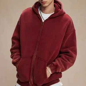 Chándal lavado con ácido para hombre de alta visibilidad, el mejor precio al por mayor, ropa informal lisa, la última moda, chándal nuevo de Color sólido para hombre - Product Image 5