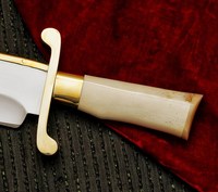 Couteau Bowie industriel OEM de 16 pouces, grande taille, en acier inoxydable, à pointe droite, manche en os, tranchant, pour la chasse et les activités de plein air