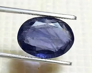 Piedra preciosa de iolita facetada brillante Piedra de iolita semipreciosa Forma ovalada de iolita suelta para hacer joyas - Product Image 6