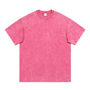 T-shirts en coton délavé à l'acide en gros 2026, surdimensionnés, vierges, logo imprimé personnalisé, 200 GSM, épaules tombantes, col rond - Product Image 4