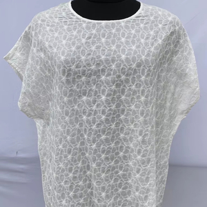 Robe redingote en coton avec logo personnalisé pour femmes, manches longues, taille naturelle, silhouette droite imprimée personnalisée - Product Image 1