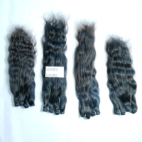 Cheveux naturels bruts Remy indiens, tissage double trame à la machine, 100g, non traités, cuticules alignées, vierges, à clipser, fusion, pour extensions.