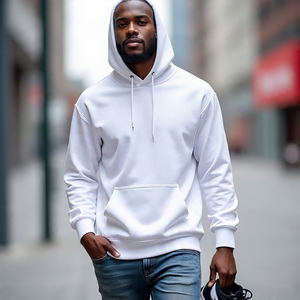 2024 Oversize Hoodie <b>Men's</b> Breathable Loose Fit Drop <b>Shoulder</b> Pullover Hoodie <b>Men</b> Over Sized Casual Fleece Polyester Hoodie <b>Mens</b> - Product Image 1
