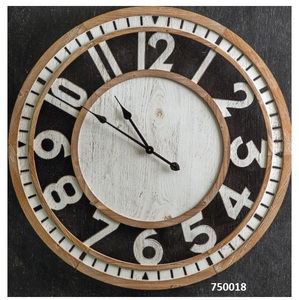 Horloge murale en métal noir moderne faite à la main meilleur décor d'intérieur pour salon et salle à manger matériau de fer motivation mécanique - Product Image 5