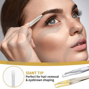 Pince à épiler de beauté en acier inoxydable, haute précision, à pointe inclinée, durable, classique, pour sourcils, cils et poils incarnés - Product Image 5