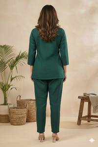 ชุดคุर्ติและกางเกงขายาวสไตล์โมเดิร์นแบบสั้นพิเศษสำหรับงานออกงาน  สำหรับผู้หญิงหรือเด็กผู้หญิง / ขายออนไลน์ - Product Image 3