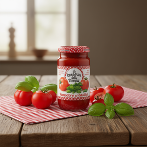 Conserve Della Nonna 190 g X 12 Unidades Envasadas en Italia, Salsa de Tomate y Albahaca de Primera Calidad - Product Image 3