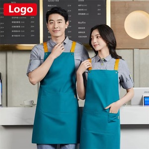 custom logo men's women's unisex kitchen restaurant cafe <b>BBQ</b> painting uniform professional adjustable chef <b>apron</b> cooking <b>aprons</b> - Product Image 5