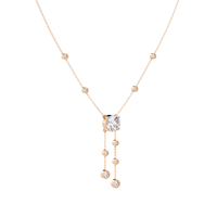 Élégant collier pendentif solitaire en or massif 14 carats avec diamant de laboratoire taille brillant de 0,66 ct certifié IGI, idéal pour les occasions spéciales des femmes