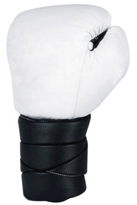 Guantes de boxeo de cuero PU de artes marciales de alta calidad Diseño de logotipo personalizado Entrenamiento de boxeo Cuero genuino OEM 10oz a 16oz - Product Image 2
