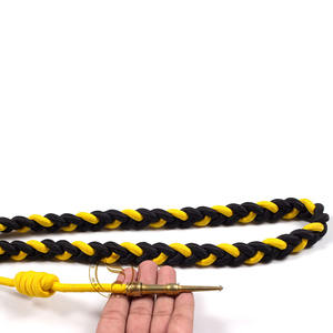 Gold Color Handmade Uniform Aiguillettes <b>Wire</b> Cord Two Brass Gold Plated Tips Aiguillette Cord - Product Image 4