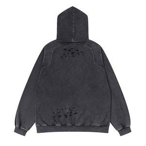 Pull chaud en coton délavé à l'acide vente en gros de sweats à capuche décontractés pour hommes/sweats à capuche décontractés de luxe en coton imprimé de logo personnalisé - Product Image 1