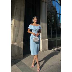 Vestido Midi Negro para Mujer missJANELL, Elegante Mezcla de Poliéster y Lycra con Doble Atlas, Estilo Elegante para Fiestas y Uso Diario, Tallas S-XL - Product Image 3