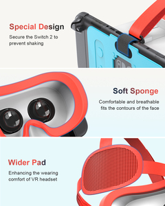 Gafas de Realidad Virtual Inmersivas para <span class=keywords><strong>Switch</strong></span> 2, Pantalla HD 3D Inmersiva Compatible <span class=keywords><strong>con</strong></span> la Consola de <span class=keywords><strong>Juegos</strong></span> <span class=keywords><strong>Switch</strong></span> 2, Cómodas y Ajustables - Product Image 4