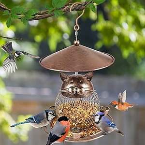 Grande mangeoire à oiseaux en métal écologique à énergie solaire pour la ferme et la pelouse, décoration de balcon printemps/été/automne - Product Image 6
