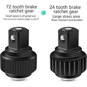 53 pièces 1/4 pouces lecteur CRV clé à cliquet à douille profonde finition chromée pour la réparation de bricolage, y compris les caractéristiques hexagonales Torx carrées OEM - Product Image 2