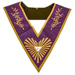 Masonic Regalia Past Master Delantal Púrpura Bordado a mano | bordado Lodge delantales collares - Product Image 2