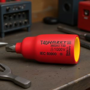 Hazet 3/8'' TORX Profile Screwdriver <b>Socket</b> Short Square Design with 1000V Protective Insulation - Product Image 3