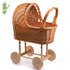 Cochecitos de madera de ratán para bebé, juguetes educativos de alta calidad, simples y baratos, juguetes de cocina para niños y niñas - Product Image 1
