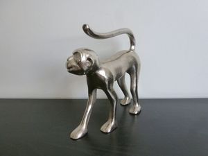 ALUMINIUM CLASSIQUE CHROME LAPIN OU LAPIN MANGEANT DE LA LAITUE LUIS LEJEUNE VOITURE MASCOTTE - Product Image 2