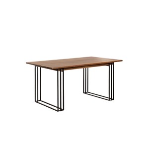 Premium Quality Solid Mango Wood Coffee Tables With <b>U</b>-Shaped Black Metal Cage Legs For Home And Restaurant Use Cheapest Price - Product Image 1