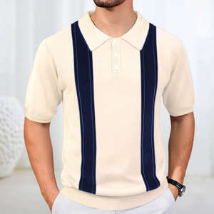 Camisa de Hombre Nueva a la Moda, Transpirable, Tejida, de Longitud Regular, 100% Algodón, Lisa, Informal - Product Image 3