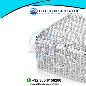 ตะกร้าสแตนเลสตาข่ายขนาดเล็ก | ตะกร้าฆ่าเชื้อตาข่าย | ถาดนึ่งโลหะสำหรับใช้ทางการแพทย์ในการผ่าตัด - Product Image 5